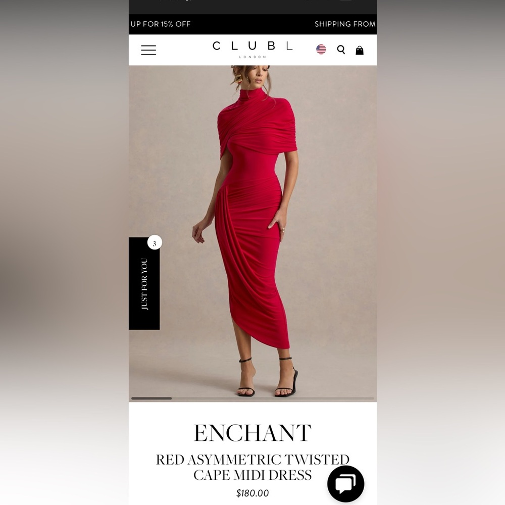 Club L London Vibrant Red Asymmetrical Dress